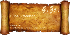 Gubi Zsombor névjegykártya