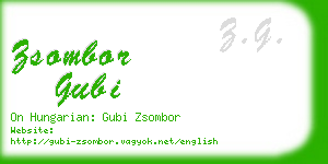 zsombor gubi business card